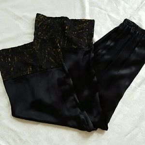 Basic Threads Black Trousers with Intricate Decorative Cuffs – NWOT